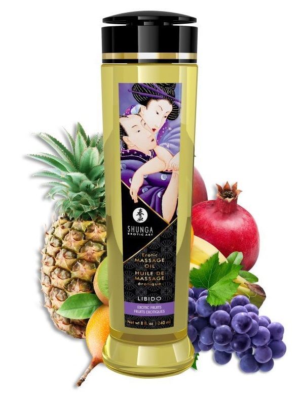 Массажное масло Libido Exotic Fruits с ароматом экзотических фруктов - 240 мл.-