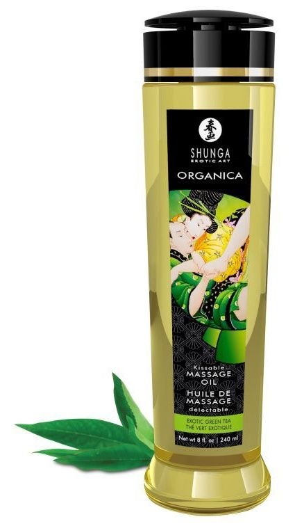 Массажное масло Organica с ароматом зеленого чая - 240 мл.-