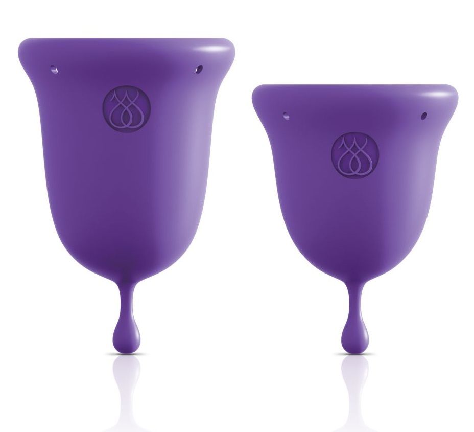 Набор из 2 фиолетовых менструальных чаш Intimate Care Menstrual Cups-