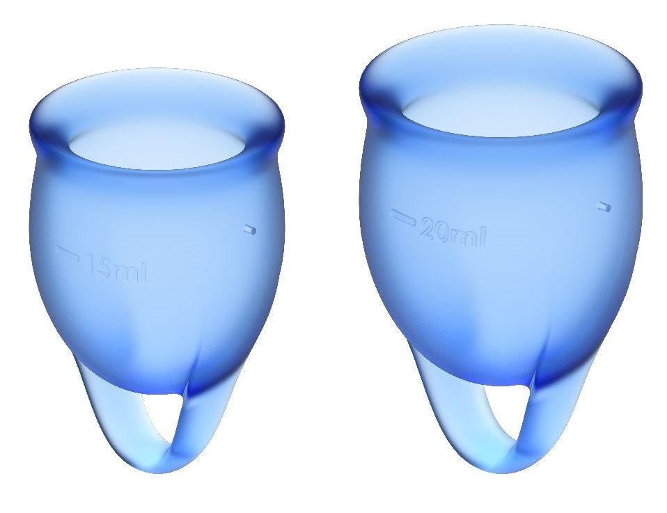 Набор синих менструальных чаш Feel confident Menstrual Cup-