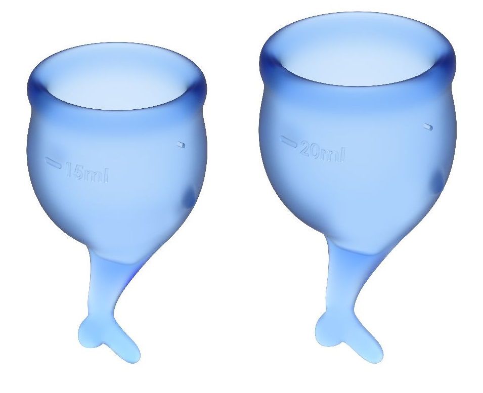 Набор синих менструальных чаш Feel secure Menstrual Cup-