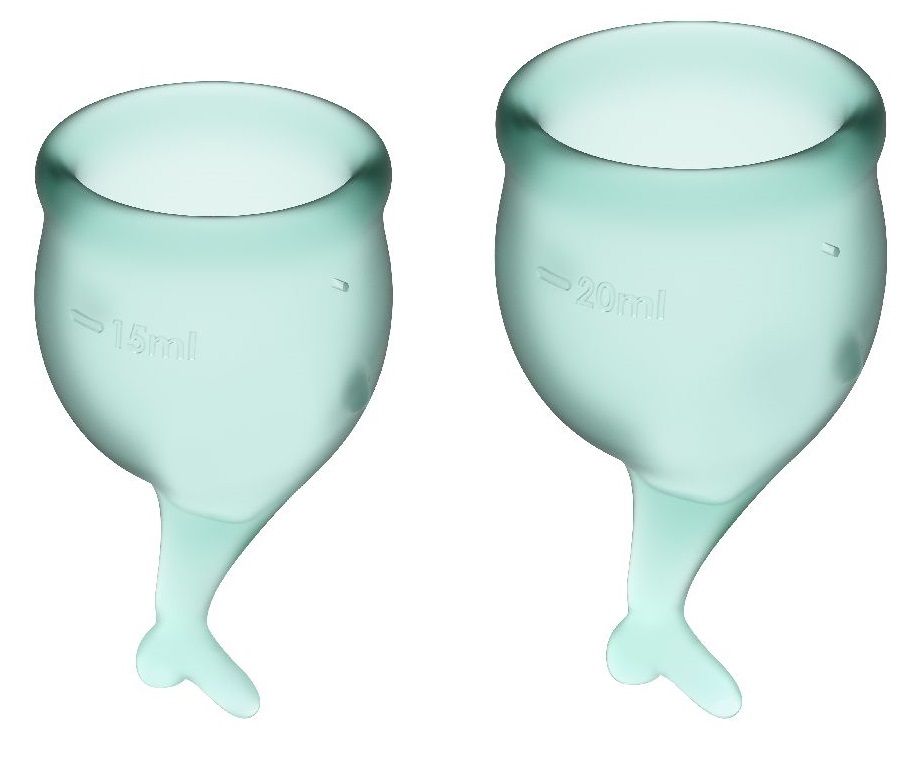 Набор темно-зеленых менструальных чаш Feel secure Menstrual Cup-