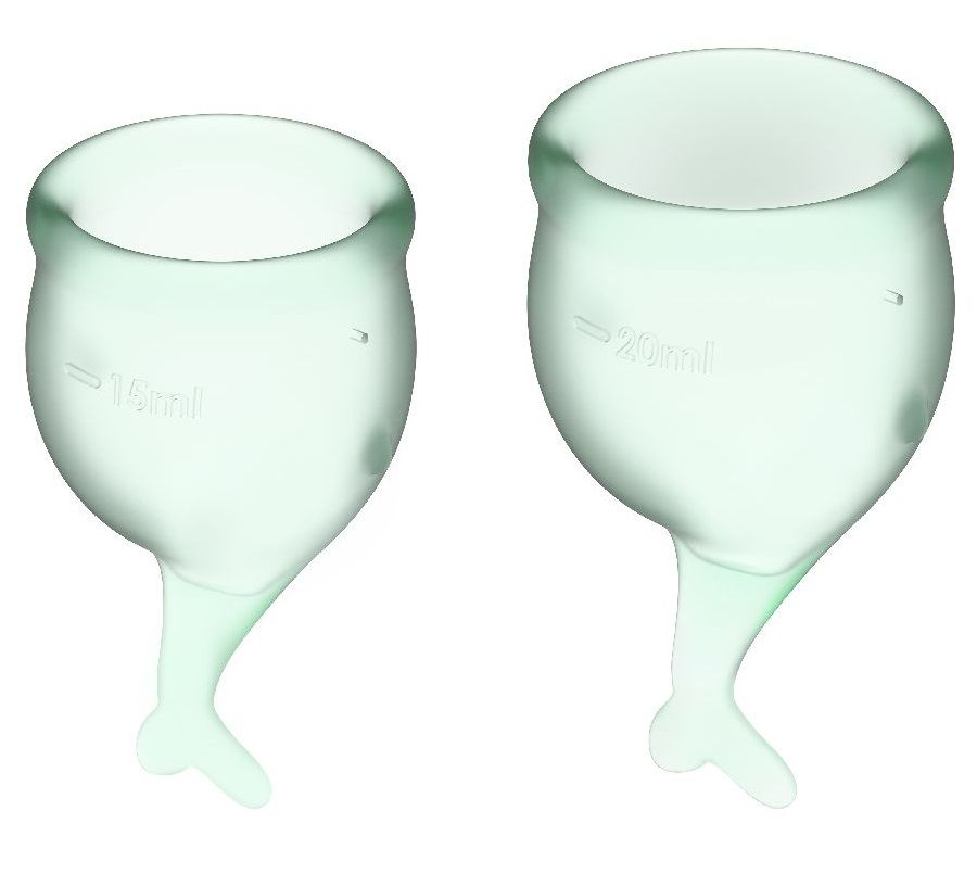 Набор зеленых менструальных чаш Feel secure Menstrual Cup-