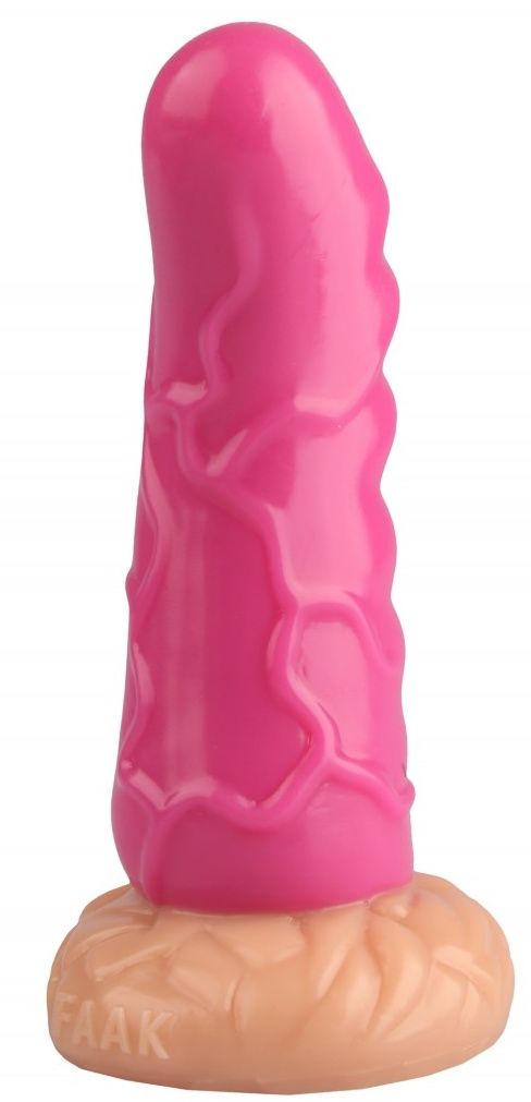 Розовая анальная втулка с венками - 18 см.-