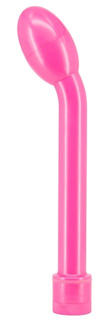 Розовый изогнутый вибромассажер G POWER - 18