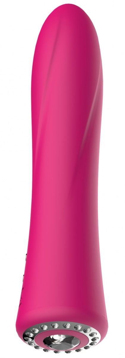 Розовый классический вибромассажер Jewel - 19