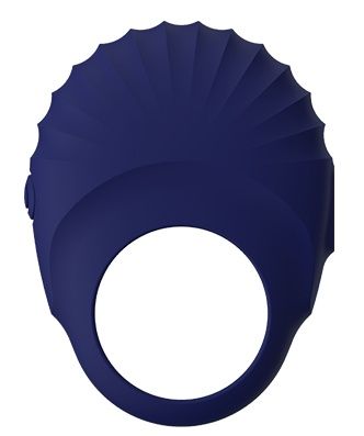 Синее эрекционное виброкольцо PALLAS
