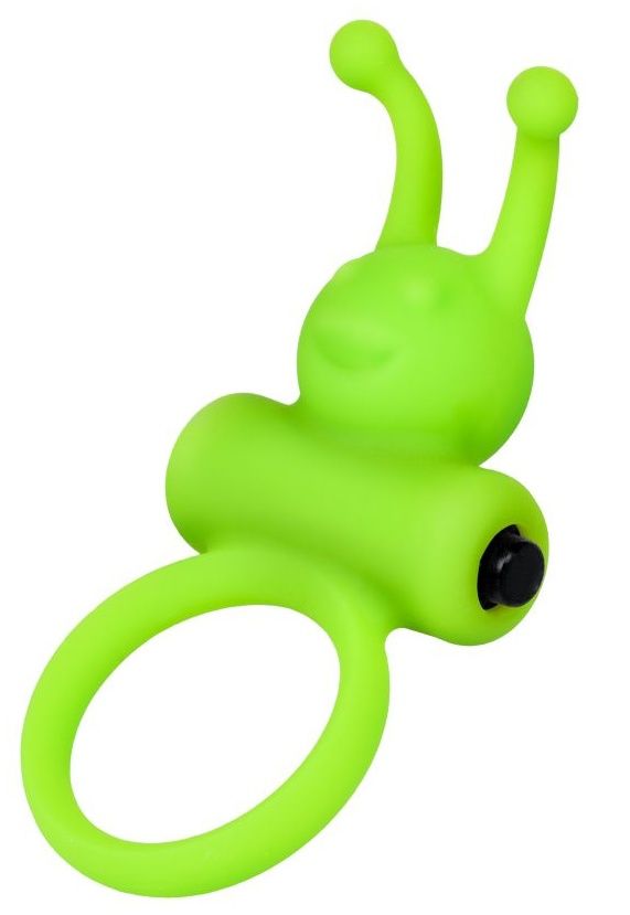 Зеленое эрекционное виброкольцо на пенис Cock Ring-