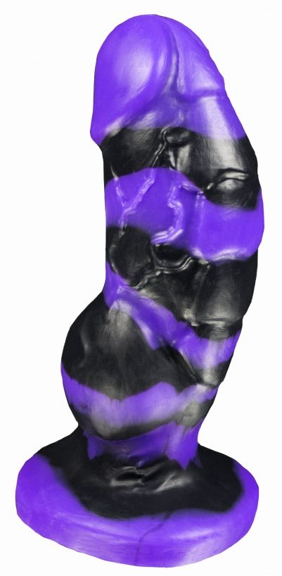 Черно-фиолетовый фаллоимитатор Мартин medium - 24