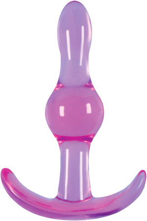Фиолетовая анальная пробка Jelly Rancher T-Plug Wave - 9