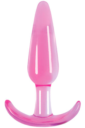 Гладкая розовая анальная пробка Jelly Rancher T-Plug Smooth - 10