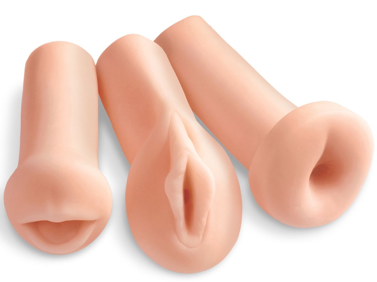 Комплект из 3 мастурбаторов All 3 Holes: вагина