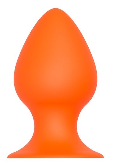 Оранжевая анальная пробка PLUG WITH SUCTION CUP - 11