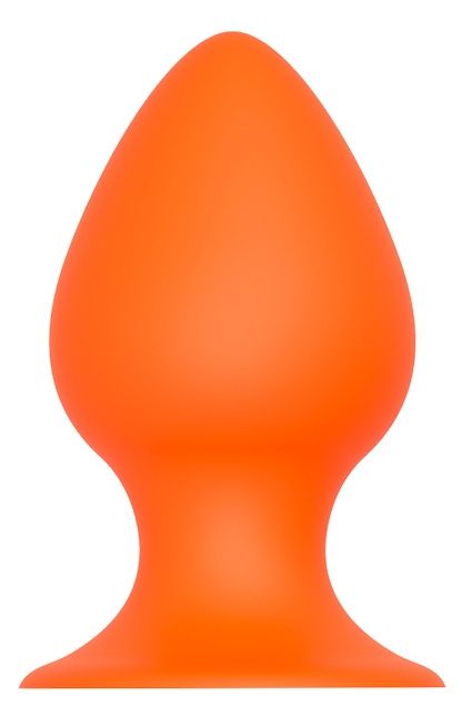 Оранжевая анальная пробка PLUG WITH SUCTION CUP - 13