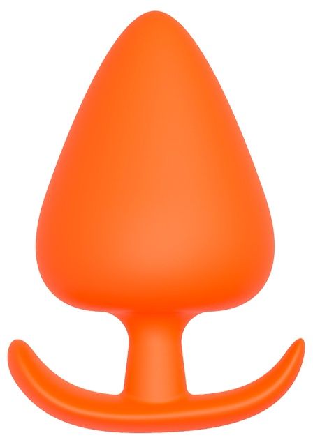 Оранжевая анальная пробка PLUG WITH T-HANDLE - 11