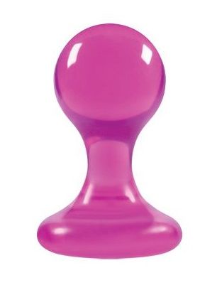 Розовая анальная пробка Luna Balls на присоске - 8