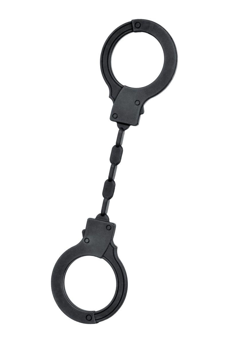 Черные силиконовые наручники Eromantica