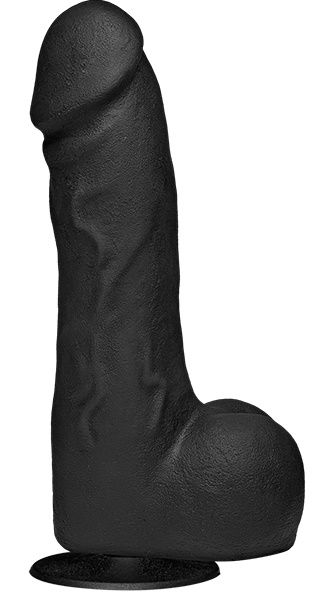 Черный фаллоимитатор The Perfect Cock With Removable Vac-U-Lock Suction Cup - 19 см.