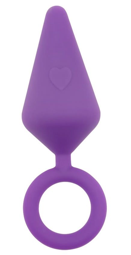 Фиолетовая анальная пробка с кольцом Candy Plug S - 7