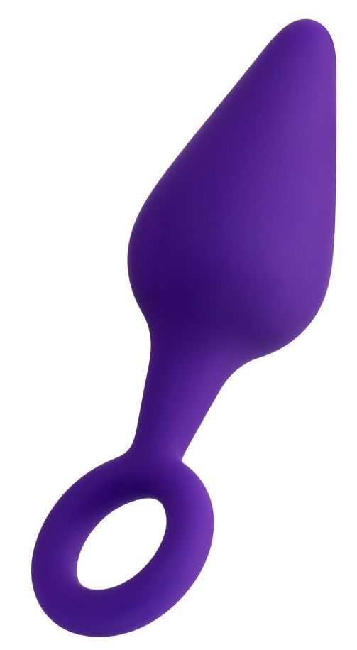 Фиолетовая анальная втулка Bung с петелькой - 11