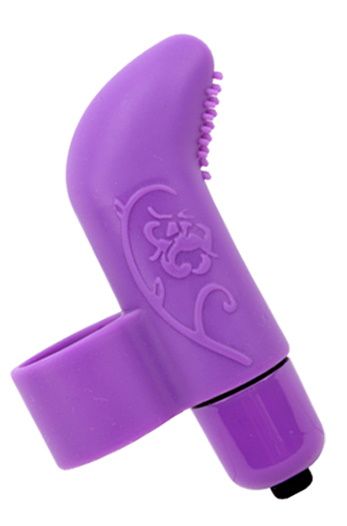 Фиолетовая вибронасадка на палец MisSweet - 7