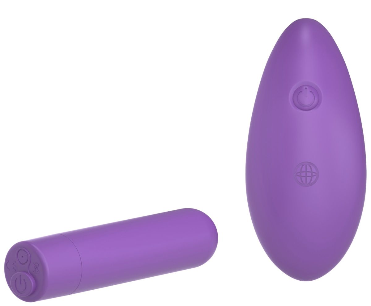 Фиолетовая вибропуля с пультом Rechargeable Remote Control Bullet - 7