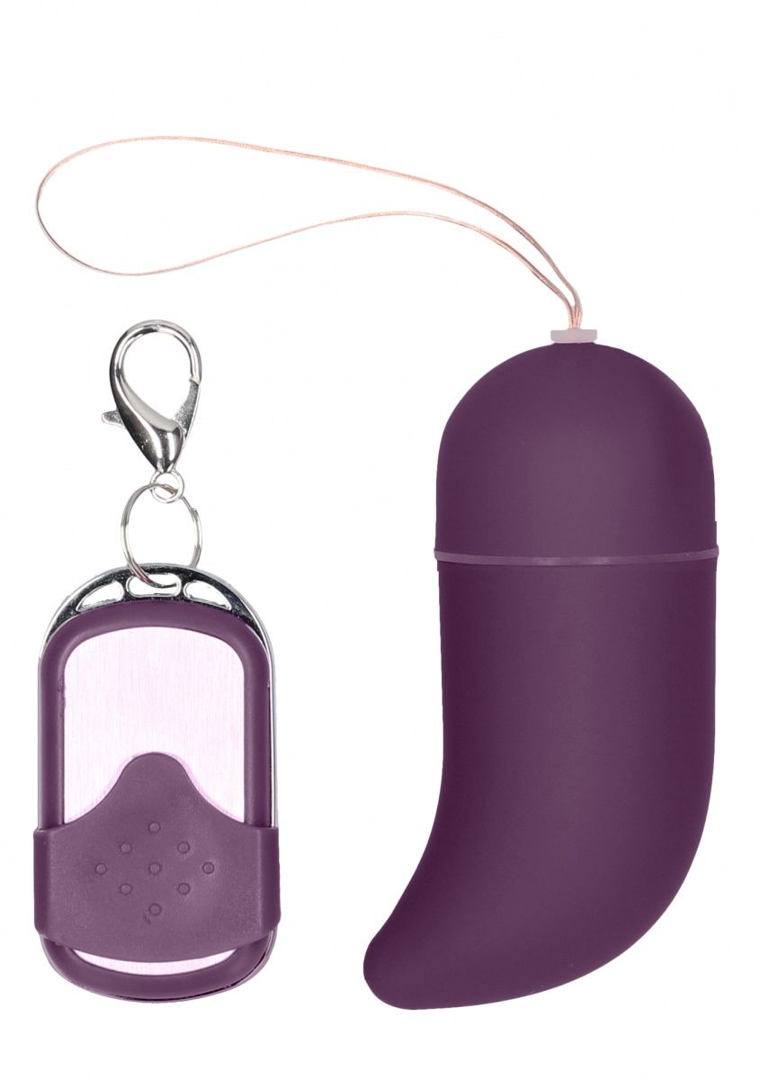 Фиолетовое виброяйцо Medium Wireless Vibrating G-Spot Egg с пультом - 7