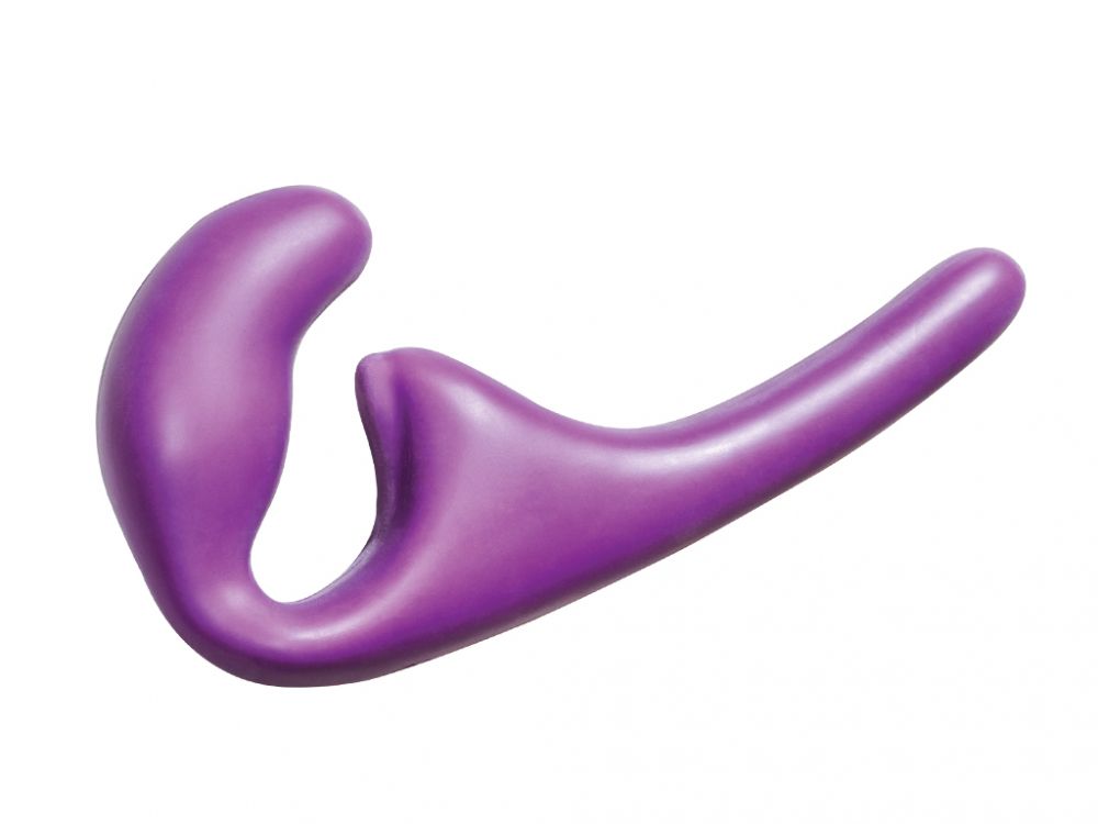 Фиолетовый безремневой страпон Seduction - 20