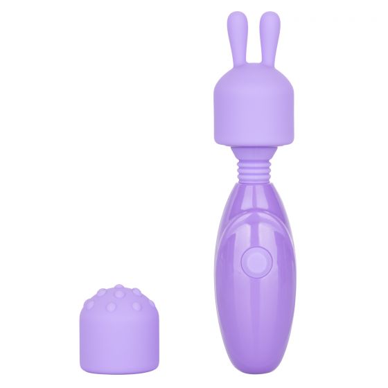 Фиолетовый мини-массажер Rechargeable Mini Massager with Attachments
