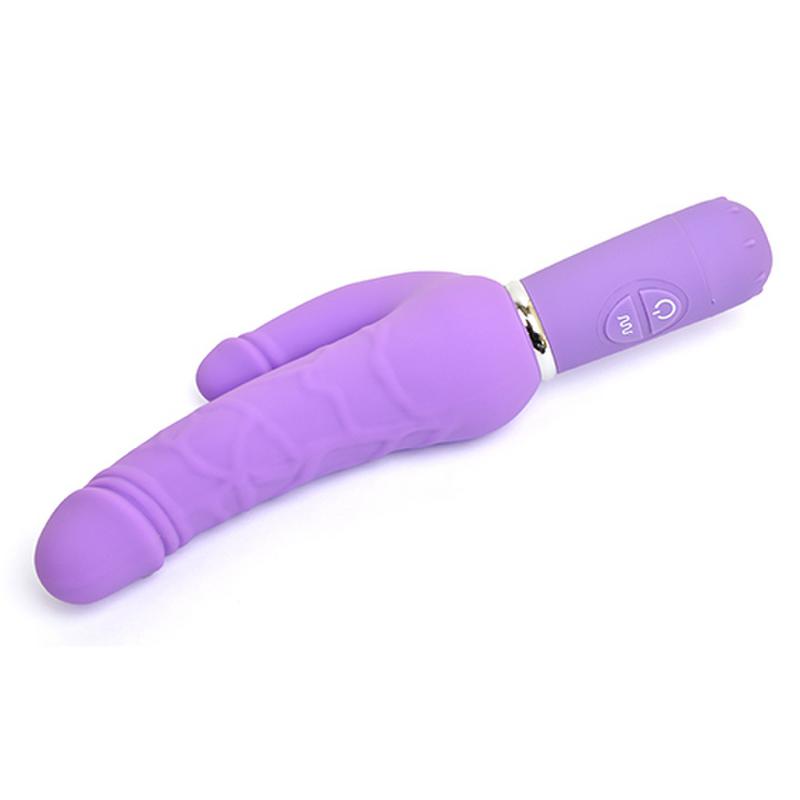 Фиолетовый вибратор Levina Double Penis - 21