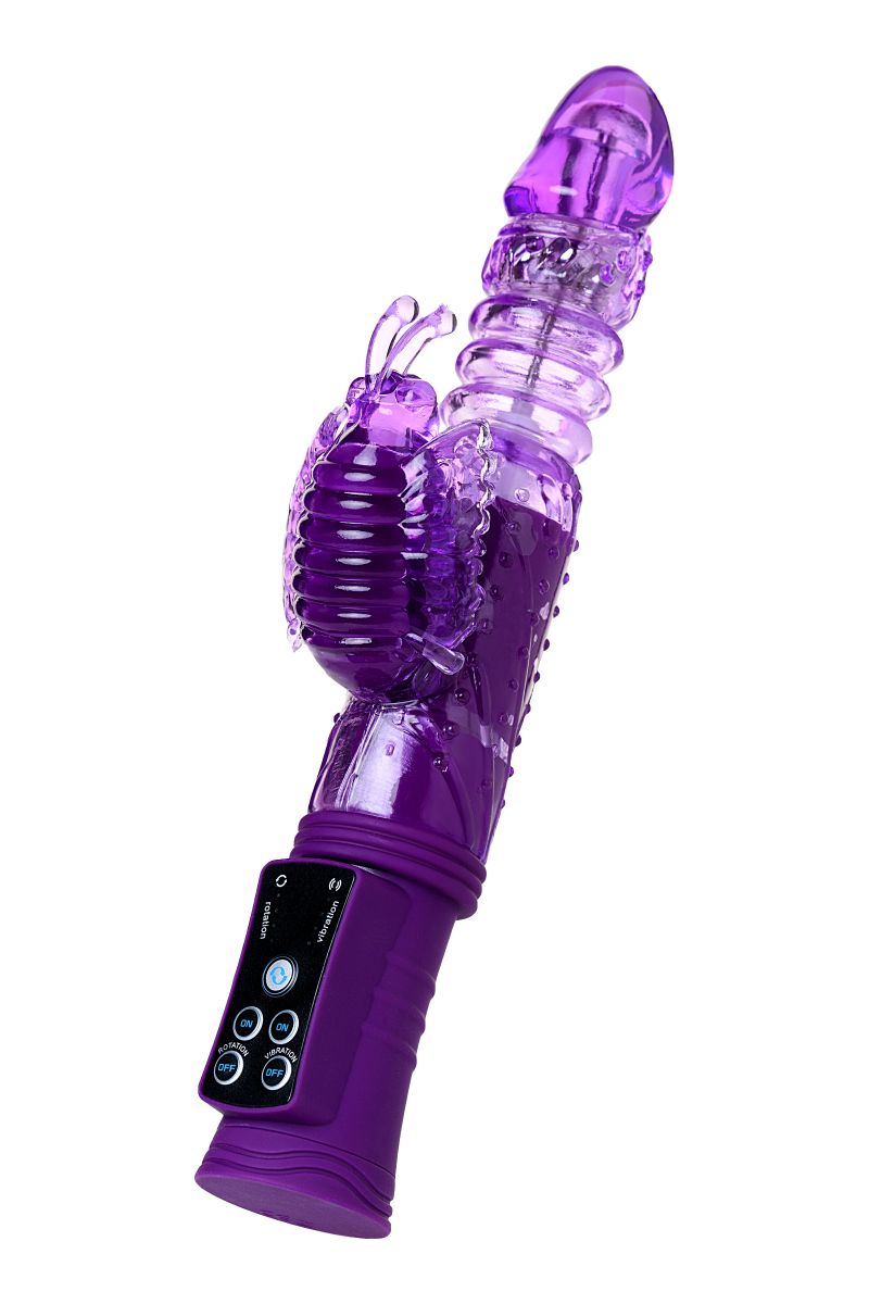 Фиолетовый вибратор-кролик на присоске - 23