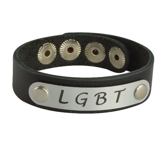 Кожаный браслет LGBT