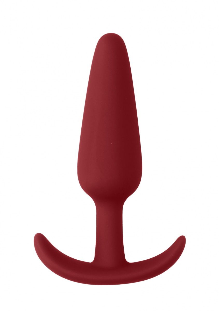 Красная анальная пробка для ношения Slim Butt Plug - 8
