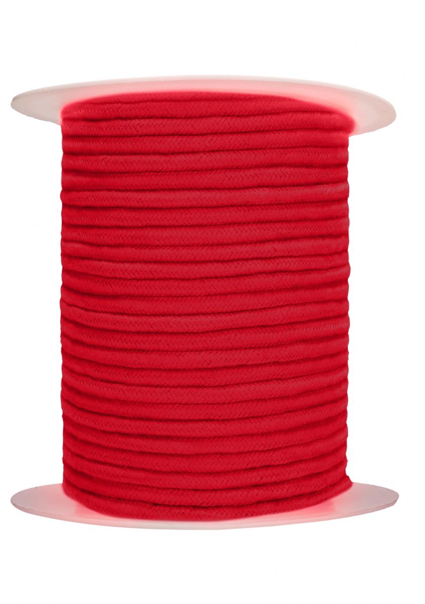 Красная веревка для связывания Bondage Rope - 100 м.