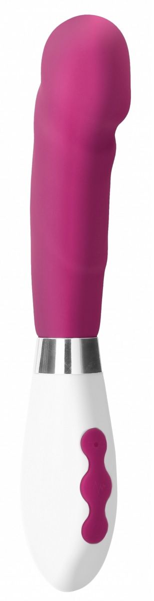 Розовый перезаряжаемый вибратор Asopus - 21 см.