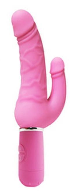 Розовый вибратор Levina Double Penis - 21