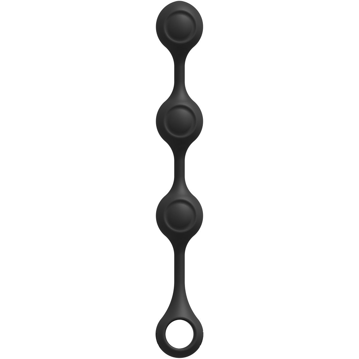 Черные утяжеленные анальные шарики Anal Essentials Weighted Silicone Anal Balls - 34
