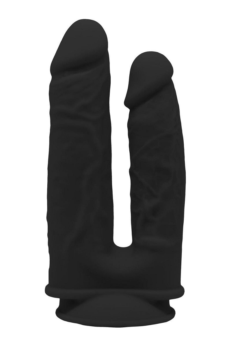 Черный анально-вагинальный фаллоимитатор Double Penetrator - 19