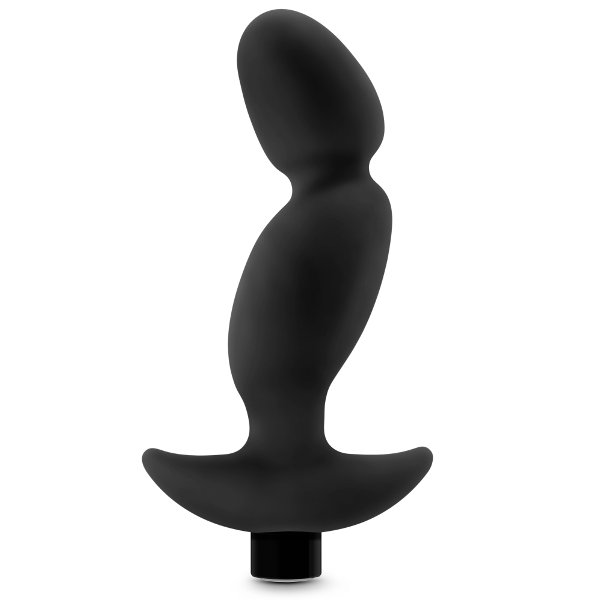 Черный анальный вибратор Silicone Vibrating Prostate Massager 04 - 16