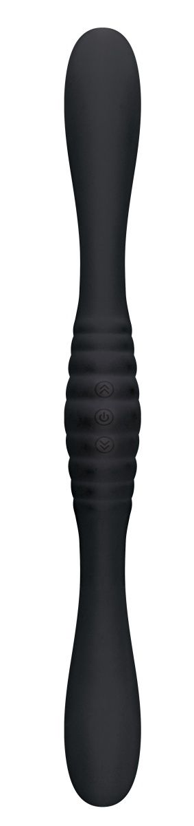 Черный двойной вибромассажер 2FER Dual Massager - 36 см.