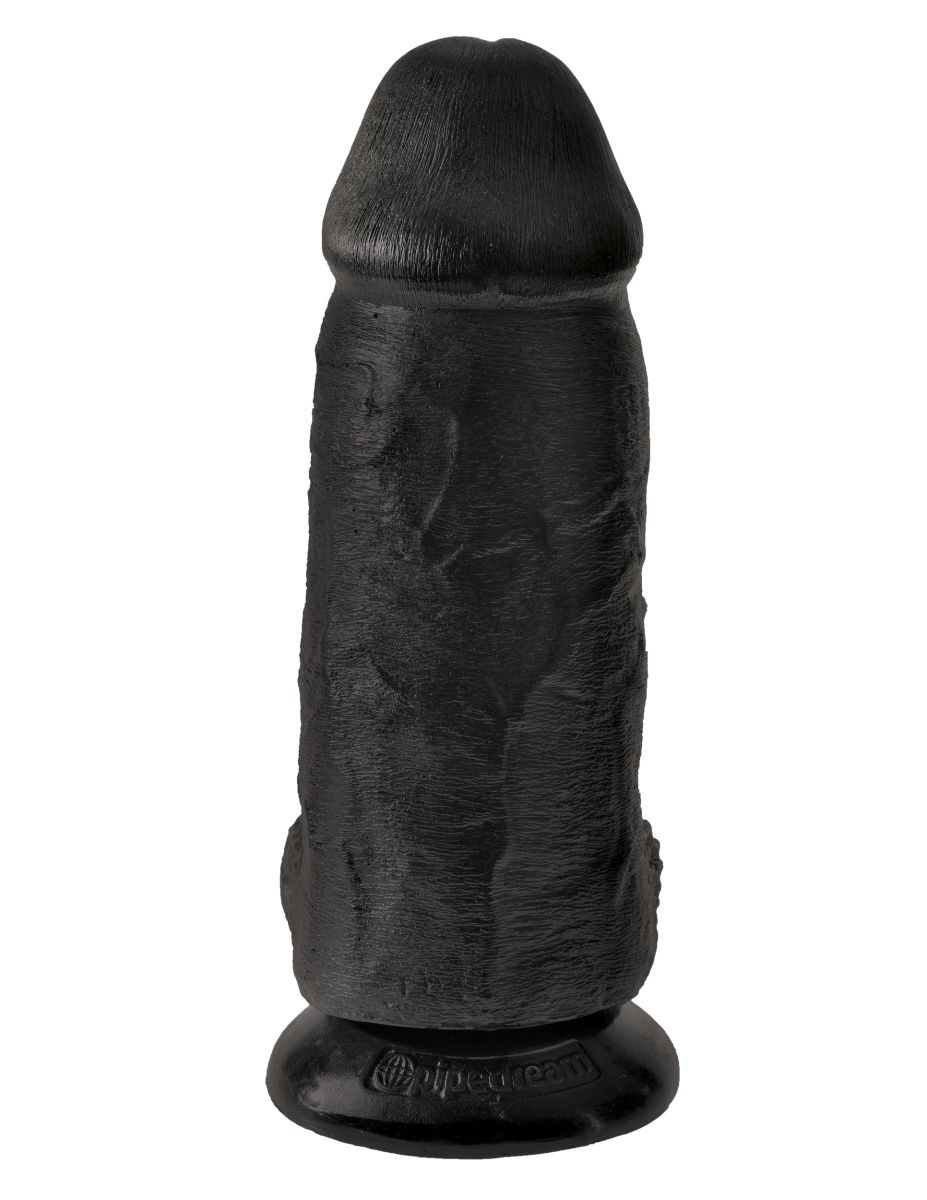 Черный фаллоимитатор на присоске Chubby - 22