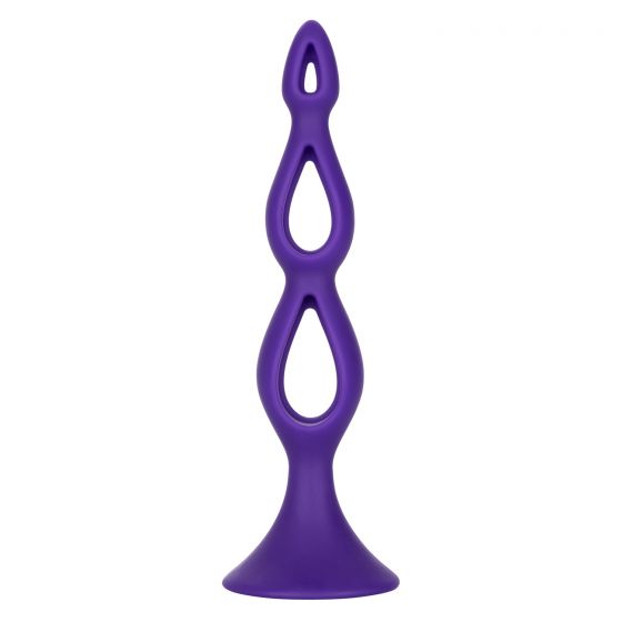 Фиолетовая анальная елочка Silicone Triple Probe - 14