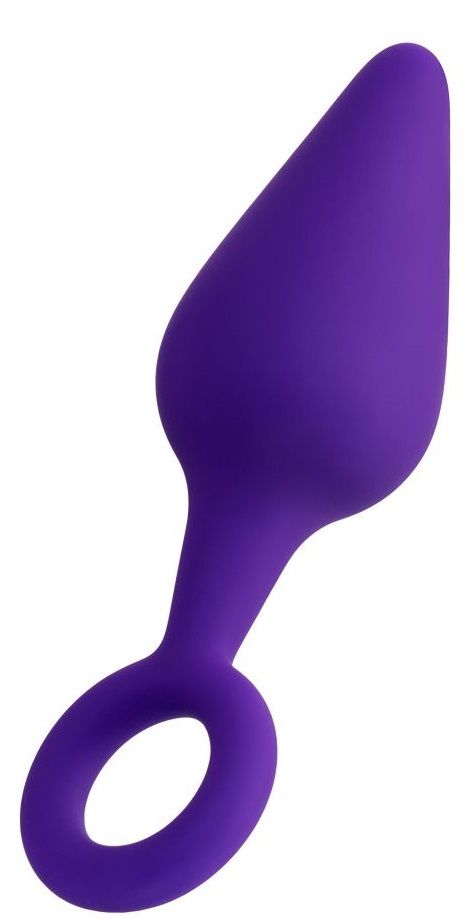 Фиолетовая анальная втулка с ограничительным колечком - 11