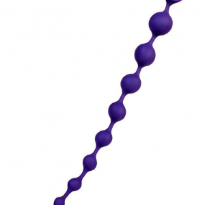 Фиолетовая силиконовая анальная цепочка Grape - 35 см.