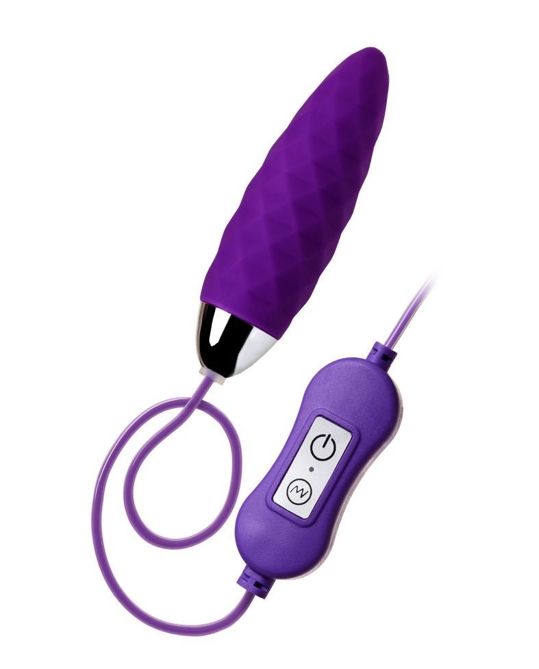 Фиолетовое узенькое виброяйцо с пультом управления A-Toys Cony