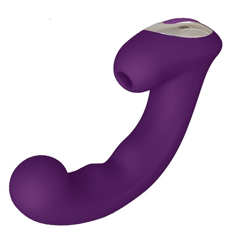 Фиолетовый клиторальный стимулятор с функцией вибратора Amante - 17