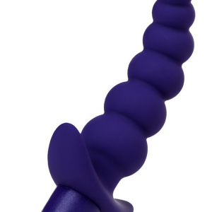 Фиолетовый силиконовый анальный вибратор Dandy - 13