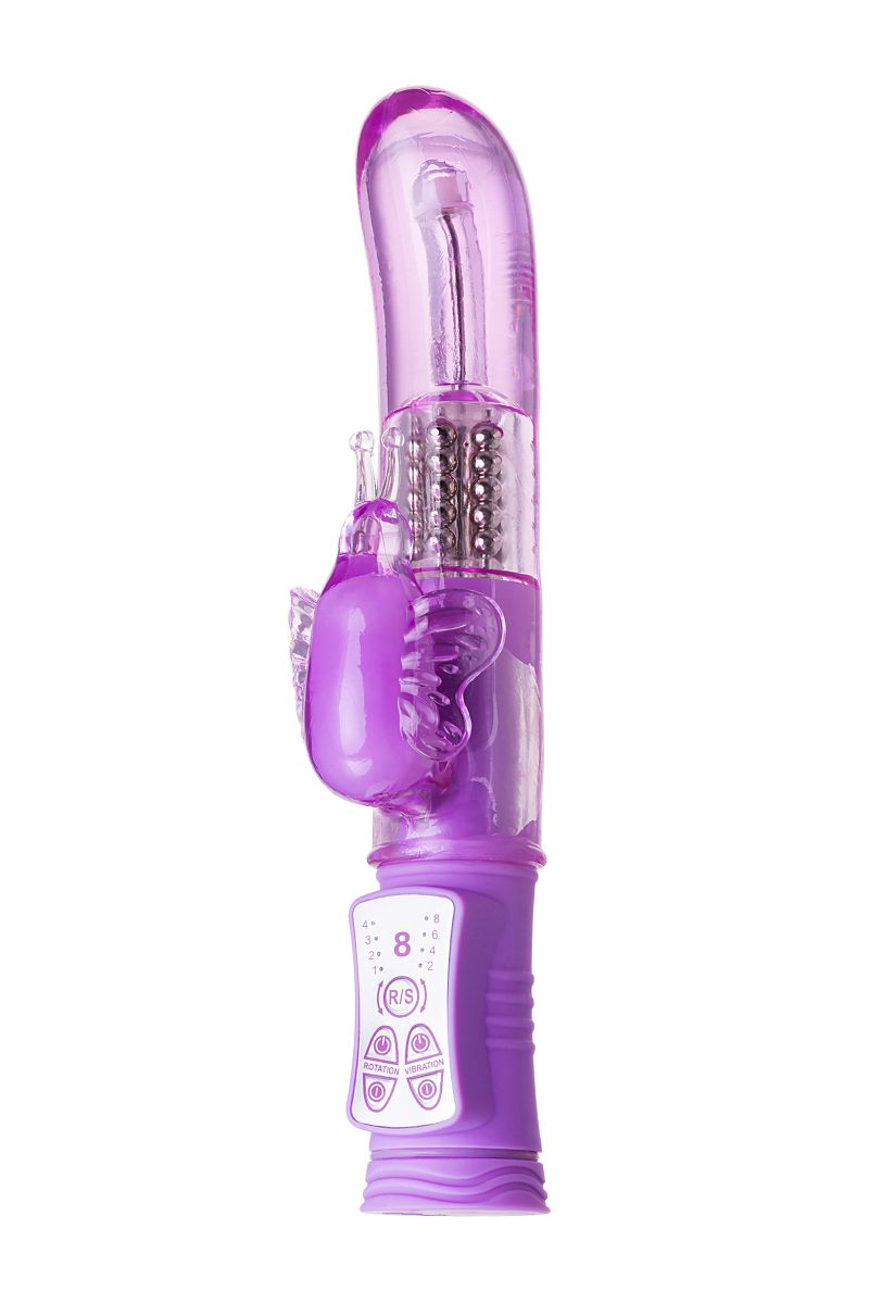 Фиолетовый вибратор High-Tech fantasy с бабочкой для клитора - 22