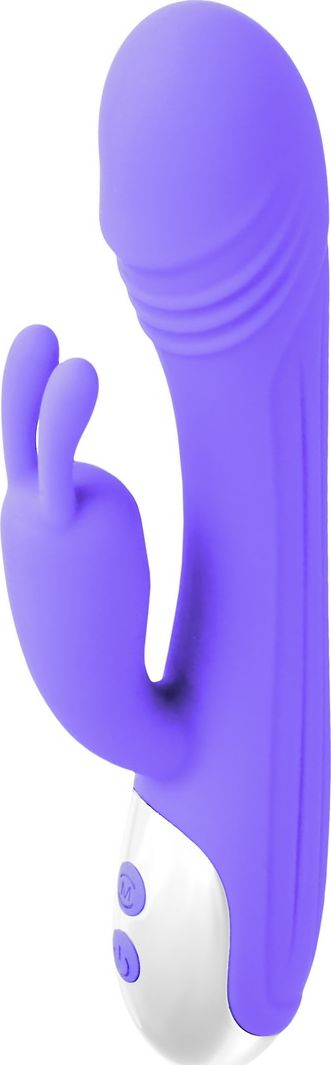 Фиолетовый вибратор-кролик Mrs. Melody - 20 см.