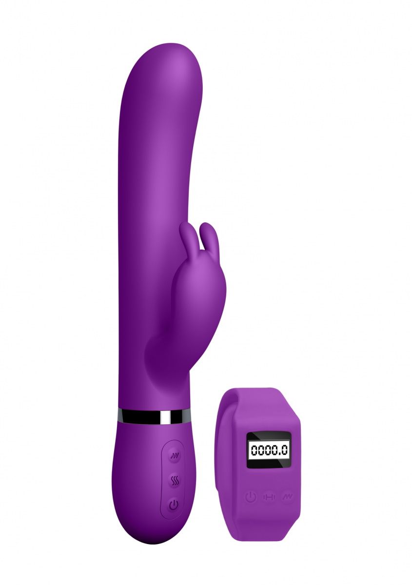 Фиолетовый вибромассажер-кролик Kegel Rabbit с браслетом - 22